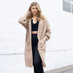 Lucerne Long Ribbed Open Front Cardigan